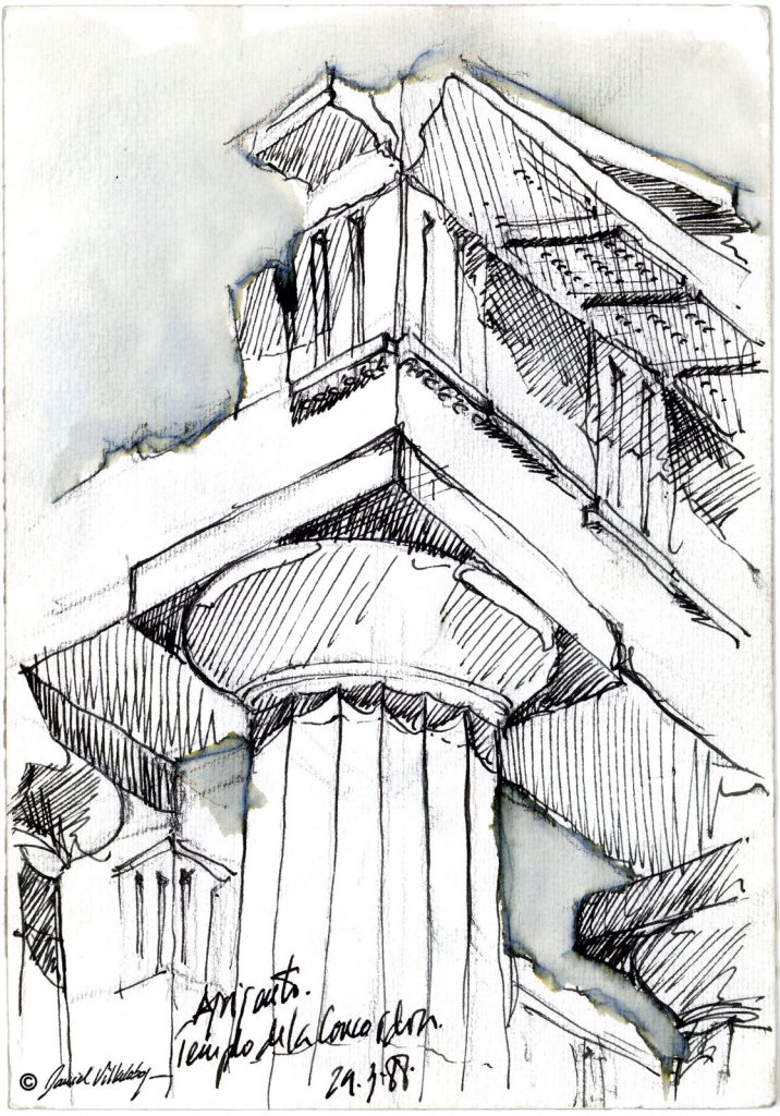 #danielvillalobos #sketch #sketchbook #sicily #agrigento #concordiatemple