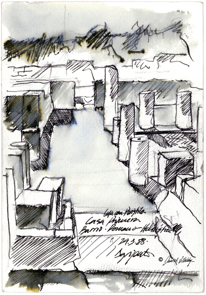 #danielvillalobos #sketch #sketchbook #sicily #agrigento #peristyle