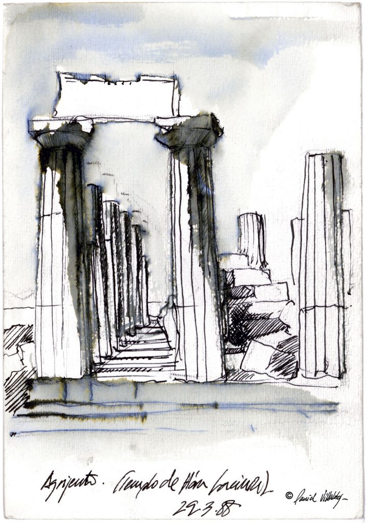 #danielvillalobos #sketch #sketchbook #sicily #agrigento #templeofhera