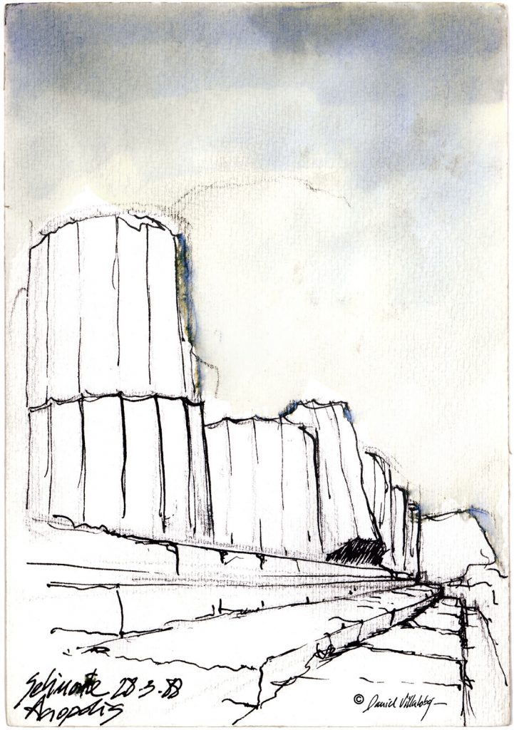 #danielvillalobos #sketch #sketchbook #sicily #selinuntetemple #stylobate