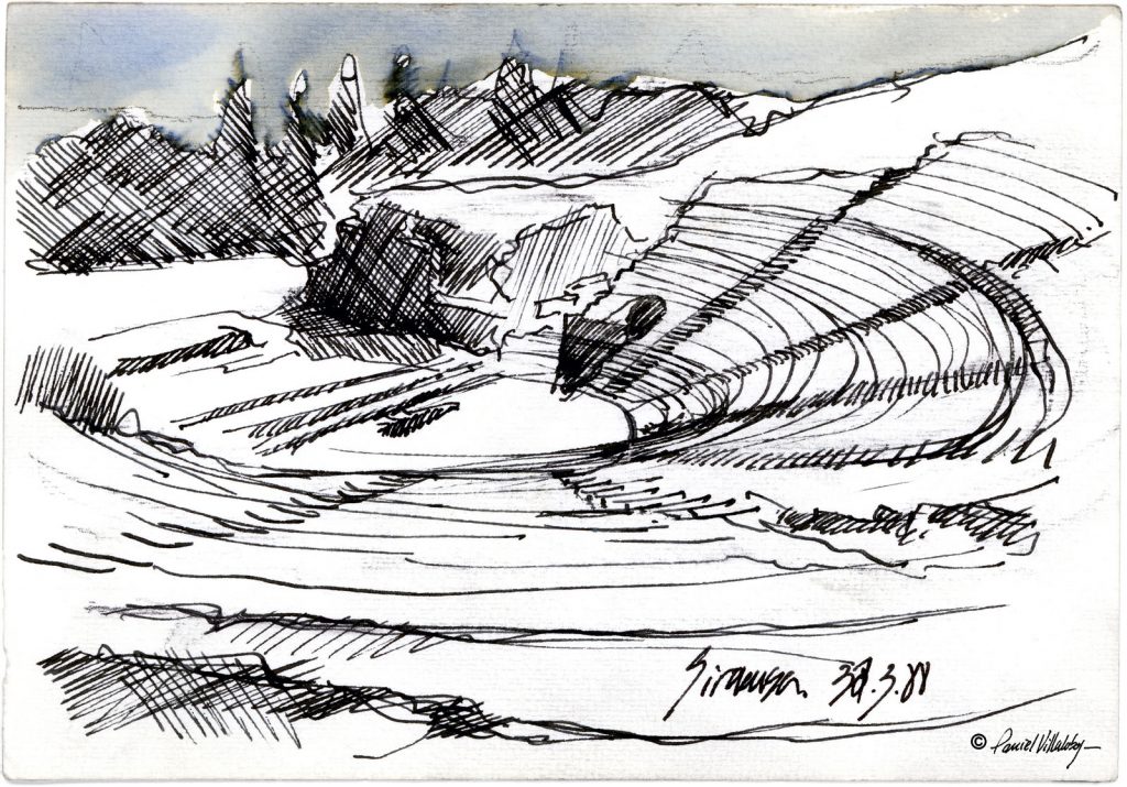 #danielvillalobos #sketch #sketchbook #sicily #siracusatheater #cavea