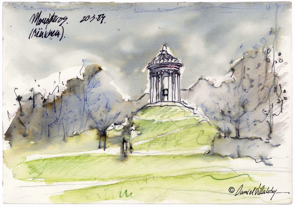 #danielvillalobos #sketch #sketchbook #skechtravel #munich #monopteros