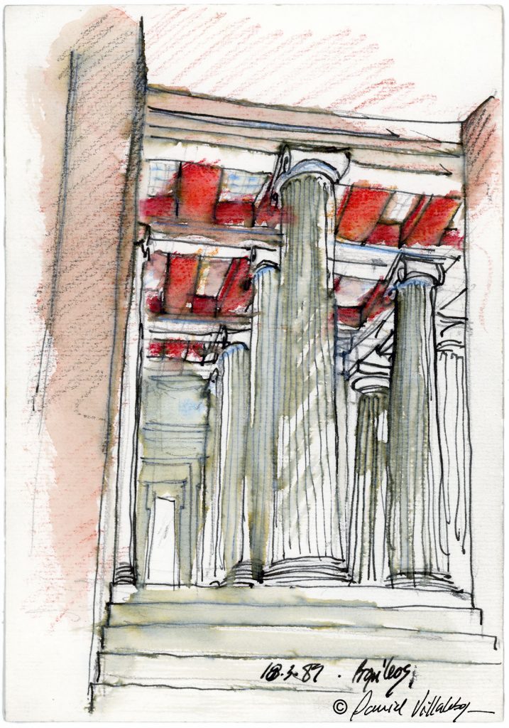 #danielvillalobos #sketch #sketchbook #skechtravel #munich #propíleos #portico