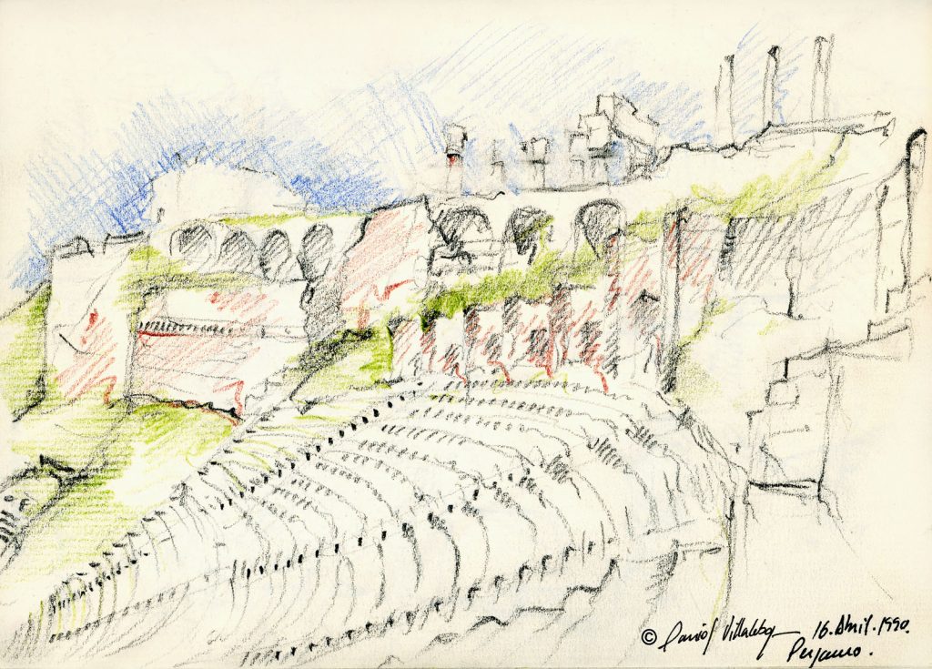 #danielvillalobos #sketch #sketchbook #skechtravel #pergamontheatre