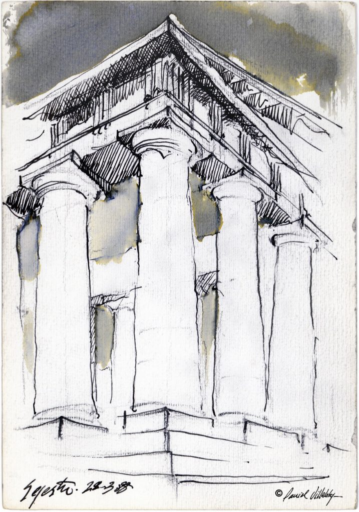 #danielvillalobos #sketch #sketchbook #skechtravel #sicily #segestatemple